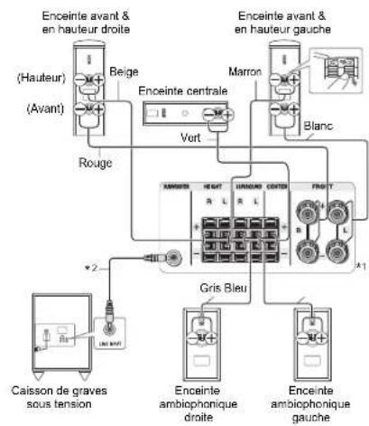 ONKYO SKSHT594 - Précautions lors de la connexion des enceintes - 1