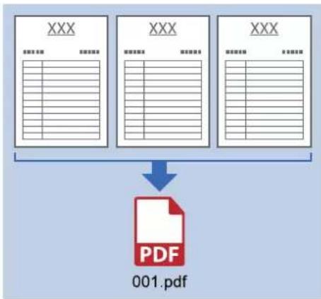 EPSON WorkForce DS70000N - Diviser les données toutes les trois pages et enregistrer les fichiers en PDF de plusieurs pages (pages fixes) - 1