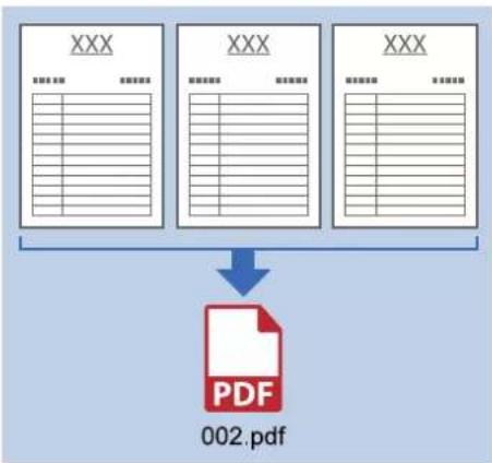 EPSON WorkForce DS70000N - Diviser les données toutes les trois pages et enregistrer les fichiers en PDF de plusieurs pages (pages fixes) - 2