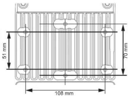 PIONEER RM07 - Position of screw holes for the wall mount bracket - 4