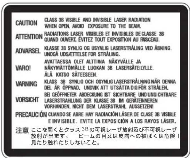 PIONEER BDRXS06 - CLASS 1 LASER PRODUCT - 1
