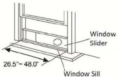 EDGESTAR AP14003W - Installation in a sliding sash window (horizontal) - 2