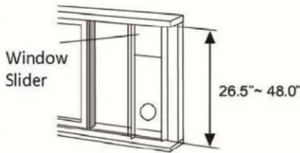 EDGESTAR AP14003W - Installation in a sliding sash window (vertical) - 2