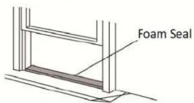 EDGESTAR AP14003W - Installation in a sliding sash window (horizontal) - 1