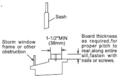 Impecca MNIWA06NR - SPECIAL INSTALLATION FOR A STORM WINDOW - 1