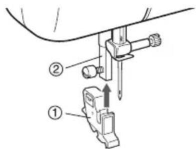 BROTHER LS2000 - Fixation du support de pied-de-biche - 2