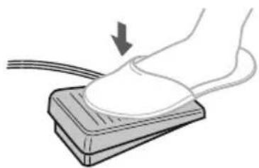 BROTHER LS2000 - Press the foot controller to start. - 1
