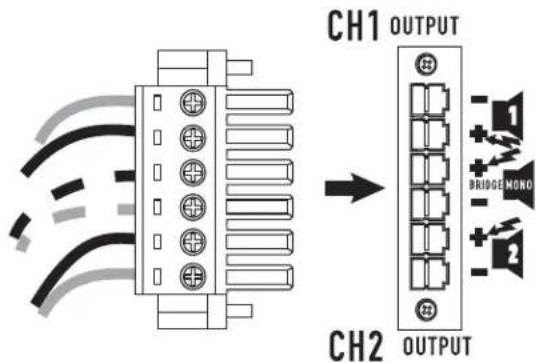 QSC CMX 2000Va - Connecteur de bornier - 4