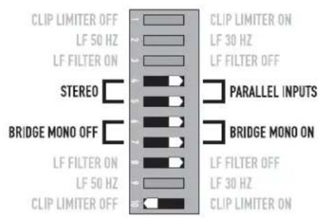 QSC CMX 2000Va - Précautions liées au mode BRIDGE MONO - 3