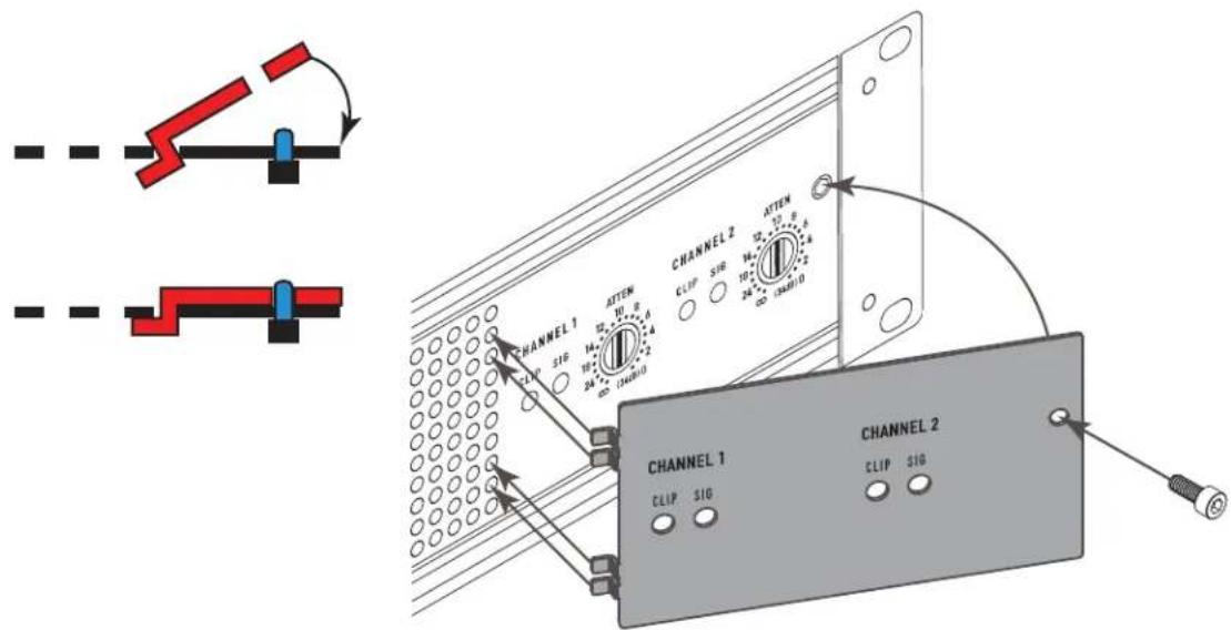 QSC CMX 2000Va - Placa de seguridad de control de la atenuacion - 1