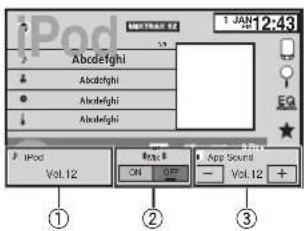 PIONEER AVHX3600BHS - 2Press + / - (VOLUME/VOL)todisplaythedounmixercontrolbar. - 1