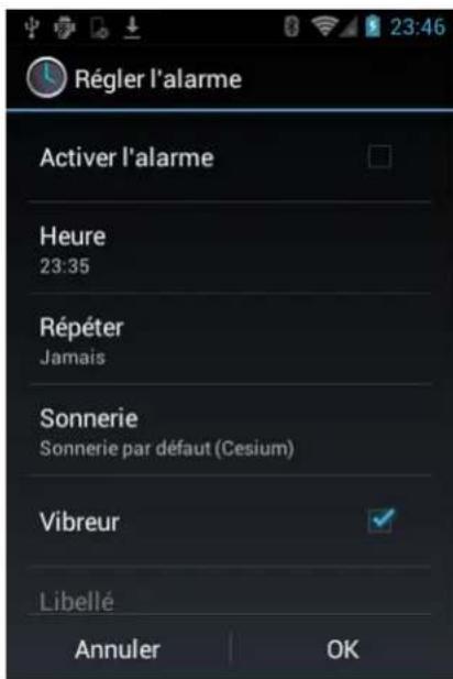 KYOCERA Rise C5155 - Configurer une alarme - 2