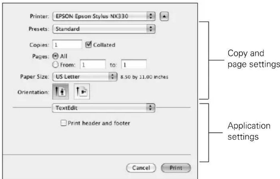 EPSON Stylus NX330 - Printing With a Mac - 2