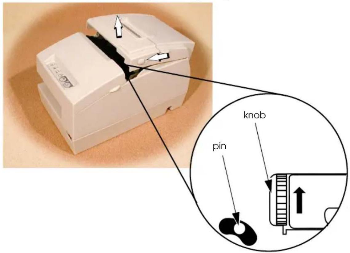 EPSON TMH6000iii - The autocutter is jammed or the paper roll cover will not open. - 1