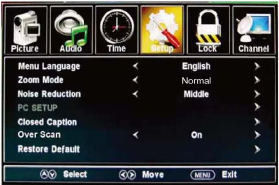 HAIER LE42B1380 - Setup menu - 1