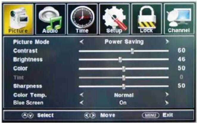 HAIER LE42B1380 - Menu d'image - 1