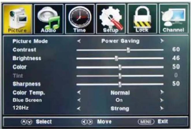 HAIER LE42B1380 - Picture menu - 2