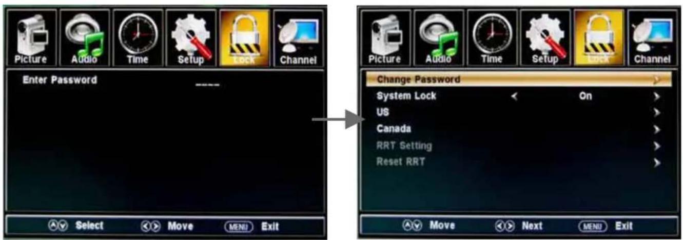 HAIER LE42B1380 - Lock menu - 1