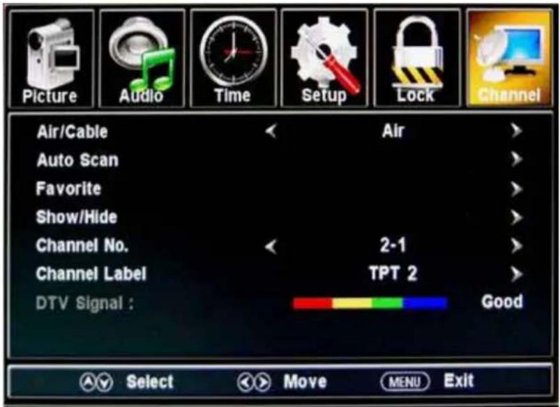 HAIER LE42B1380 - Menu de chaîne - 1