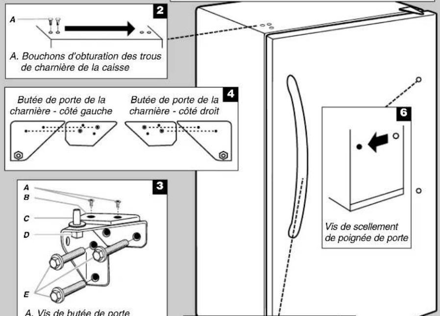 MAYTAG MQF1656TEW - Inversion du sens d'ouverture de la porte (facultatif) - 2