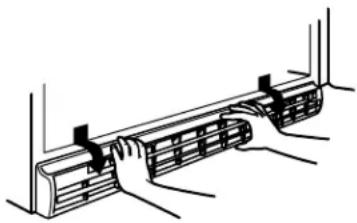 AMANA AQF2013TEW - Pour enlever et replacer la grille de la base : - 1