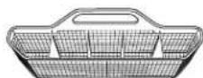GE GLD6904RBB - One-piece basket (on some models) Silverware Basket - 1