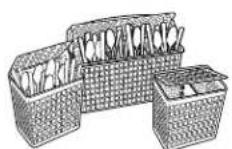 GE GLD6904RBB - One-piece basket (on some models) Silverware Basket - 2