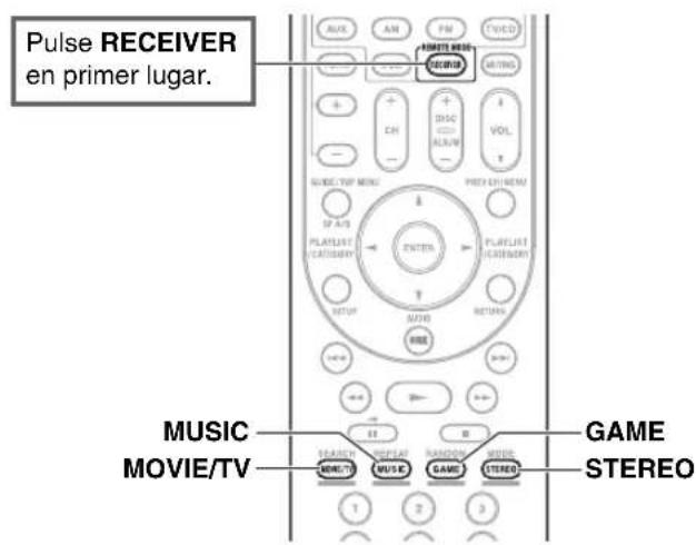 ONKYO HTS5400 - Selección de los modos de audición - 1