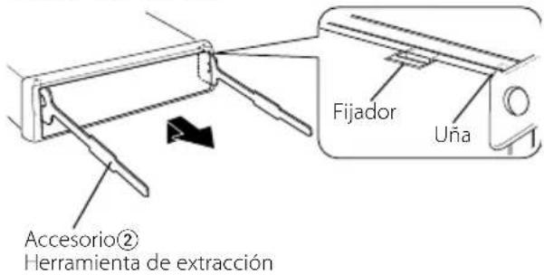 KENWOOD KDCBT742U - Extracción del marco de goma dura - 1