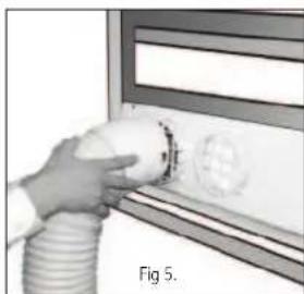 Royal Sovereign ARP1400WW - Connect the Exhaust Hose to Window Slider Kit : Fig 5. - 2