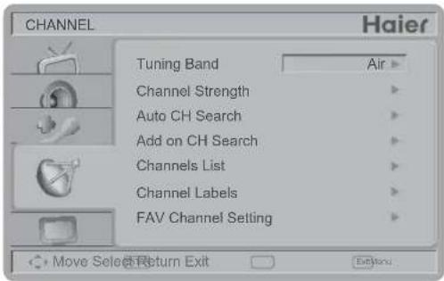 HAIER L26C1120 - CHANNEL MENU (MENÚ DE CANALES) - 1