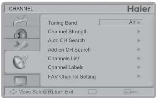 HAIER L26C1120 - CHANNEL MENU - 1