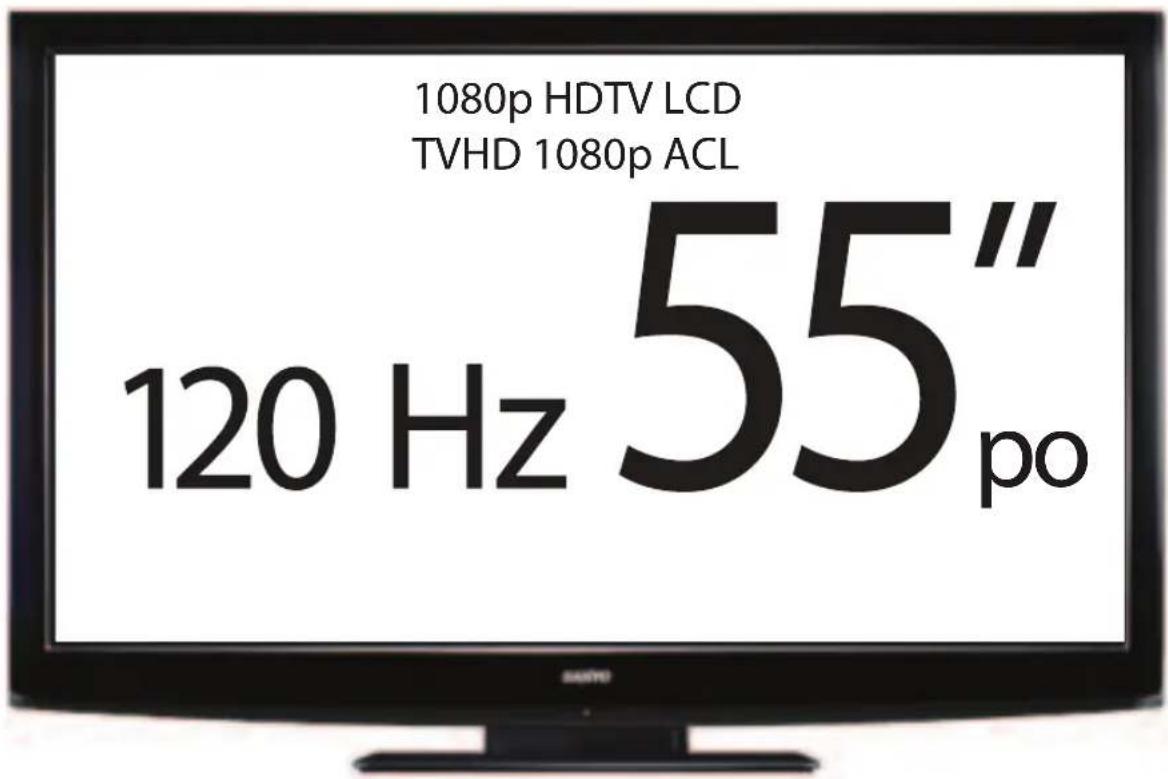 1080p HDTV LCD TVHD 1080p ACL 120 Hz 55" po