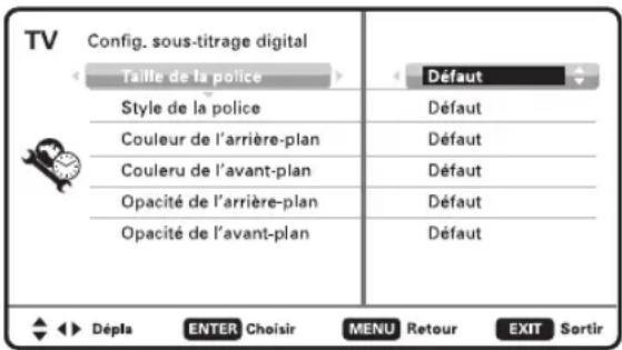 TV Config. sous-titrage digital Taille de la police Style de la police Couleur de l'arrière-plan Couleru de l'avant-plan Opacité de l'arrière-plan Opacité de l'avant-plan Défaut Défaut Défaut Défaut Défaut Défaut Défaut Défaut Défaut Défaut Défaut Défaut Défaut Défaut Défaut Défaut Défaut Défaut Défaut Défaut Défaut Défaut Défaut Défaut Défaut DéfAUT DéfAUT DéfAUT DéfAUT DéfAUT DéfAUT DéfAUT DéfAUT DéfAUT DéfAUT DéfAUT DéfAUT DéfAUT DéfAUT DéfAUT DéfAUT DéfAUT DéfAUT DéfAUT DéfAUT DéfAUT DéfAUT DéfAUT DéfAUT DéfAUT DéfUT DéfUT DéfUT DéfUT DéfUT DéfUT DéfUT DéfUT DéfUT DéfUT DéfUT DéfUT DéfUT DéfUT DéfUT DéfUT DéfUT DéfUT DéfUT DéfUT DéfUT DéfUT DéfUT DéfUT DéfUT DéfT10000000000000000000000000000000000000000000000000000000000000000000000000000000000000000000000000000