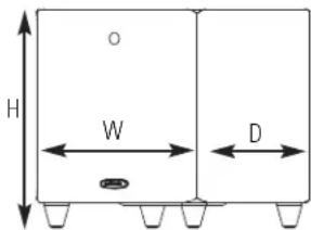 POLK DSW PRO 400 - Instrucciones para poner el subwoofer en un armario: - 1