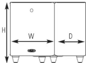 POLK DSW PRO 400 - Instructions pour l'installation du subwoofer dans un meuble : - 1