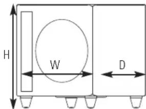 POLK DSW PRO 400 - Instructions pour l'installation du subwoofer dans un meuble : - 2