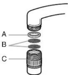 MAYTAG MDB6769AWW - Connecting the faucet adapter to faucets with external threads - 1