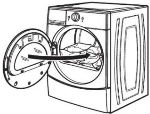 AMANA NFW7300WW - Charger les vêtements dans la laveuse - 1