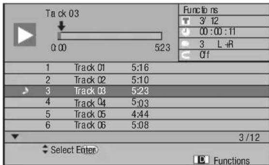 PIONEER Elite BDP33FD - Press ↑/↓ to select the track, then press ENTER during playback or when playback is stopped. - 1