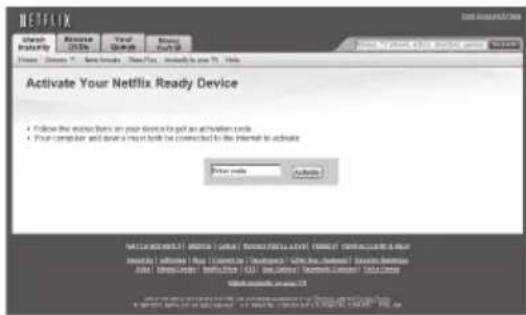 PIONEER Elite BDP33FD - Depuis votre ordinateur, allez à la page http://www.netflix.com/activate et saisissez le code d'activation indiqué à l'étape 6. - 1
