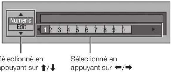 PIONEER Elite BDP33FD - Marche à suivre pour saisir manuellement des caractères - 2