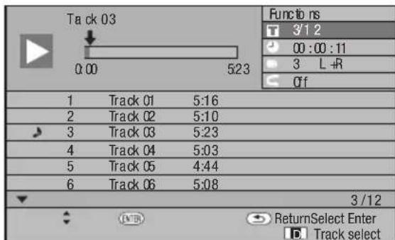 PIONEER Elite BDP33FD - Press YELLOW (Functions) when the CD screen is displayed. - 1