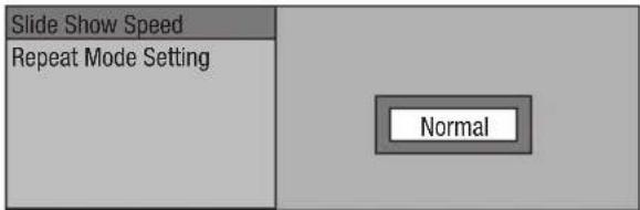 PIONEER Elite BDP33FD - Setting slide show speed/repeat playback - 1