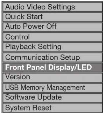 PIONEER Elite BDP31FD - Délectionnez un élément du menu - 1