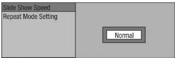 PIONEER Elite BDP31FD - Setting slide show speed/repeat playback - 1
