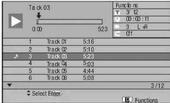 PIONEER Elite BDP31FD - Press / to select the track, then press ENTER during playback or when playback is stopped. - 1