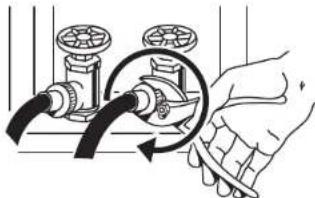 MAYTAG Centennial MTW5800TW - Connect the inlet hoses to the water faucets - 1