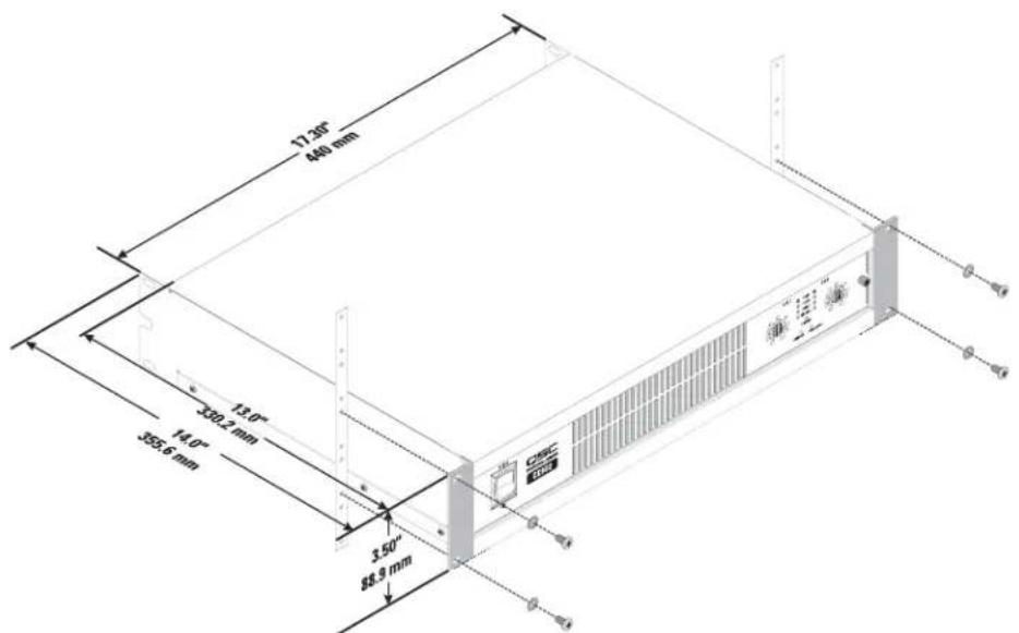 QSC CX404 - 机架安装 - 1