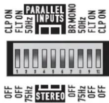 QSC CX404 - Setting the Mode Switches - 1
